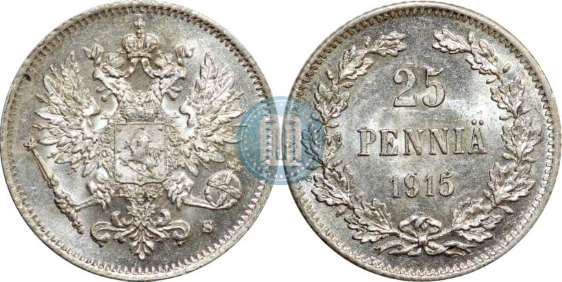 Фото 25 пенни 1915 года S 