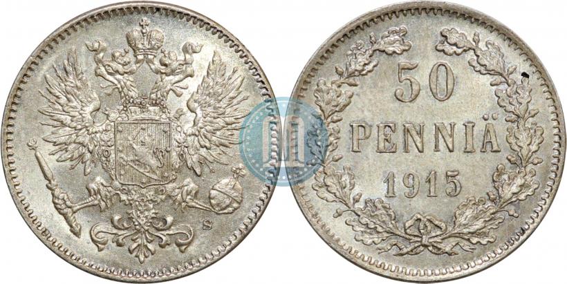 Фото 50 пенни 1915 года S 