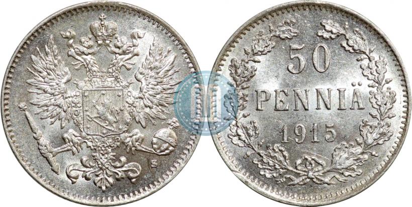 Фото 50 пенни 1915 года S 