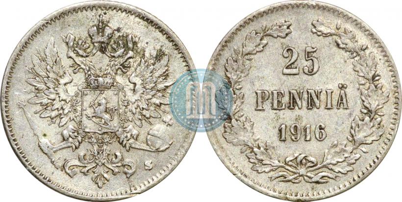 Picture 25 pennia 1916 year S 