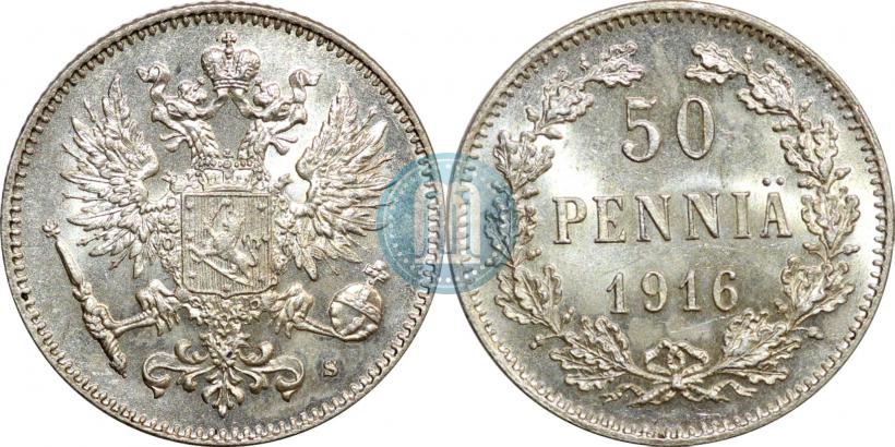 Фото 50 пенни 1916 года S 