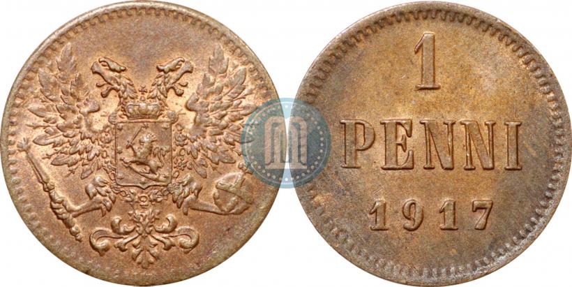 Фото 1 пенни 1917 года  