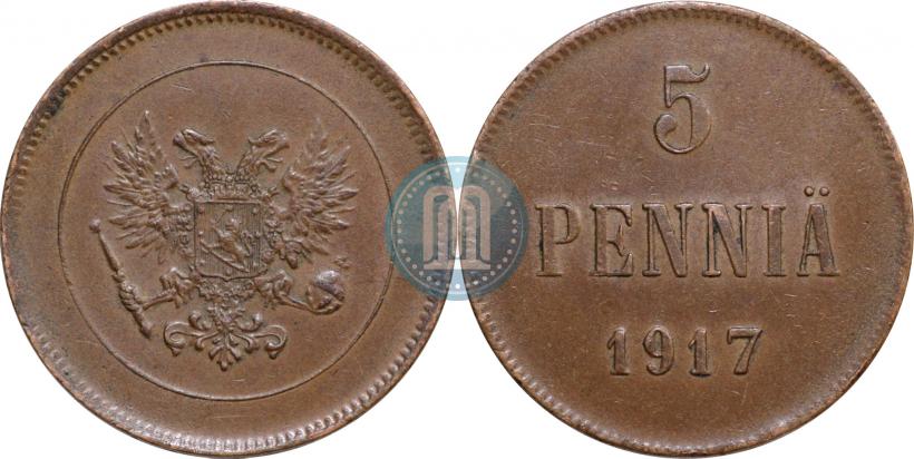Фото 5 пенни 1917 года  