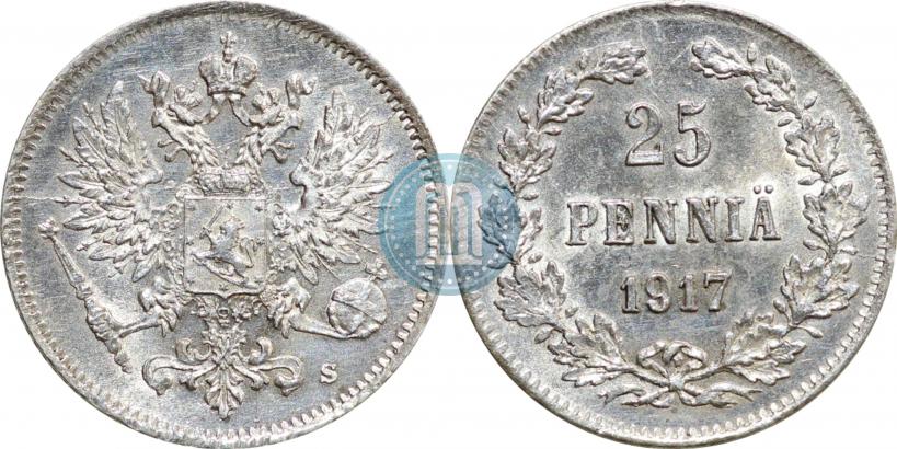 Picture 25 pennia 1917 year S 