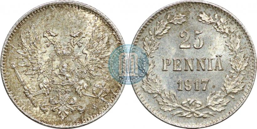 Фото 25 пенни 1917 года S 