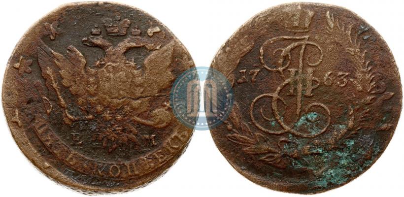Picture 5 kopecks 1763 year ЕМ 