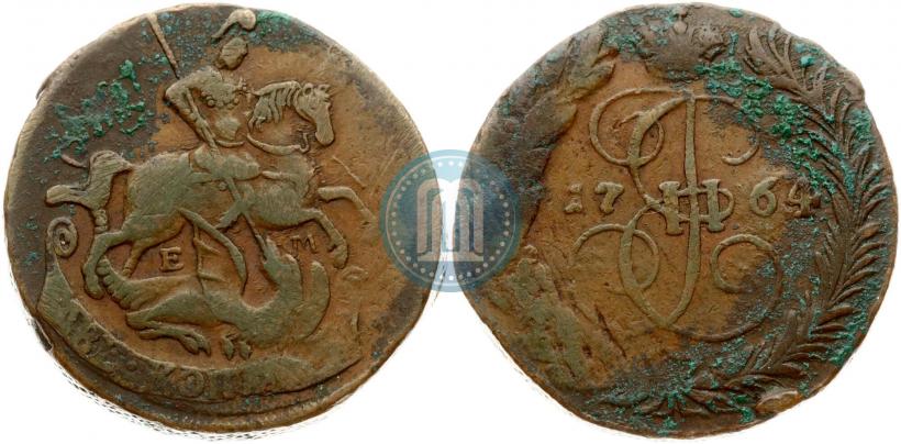 Picture 2 kopecks 1764 year ЕМ 