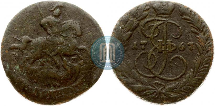 Фото 2 копейки 1767 года ЕМ 