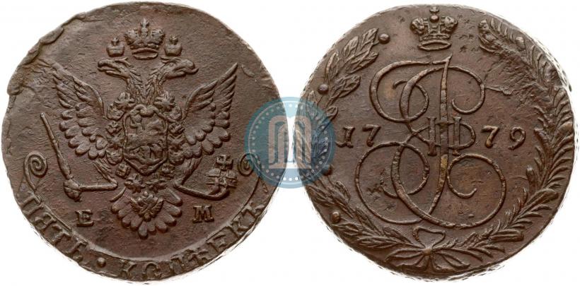 Фото 5 копеек 1779 года ЕМ 