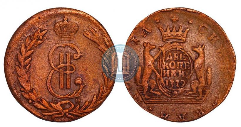 Фото 2 копейки 1779 года КМ 