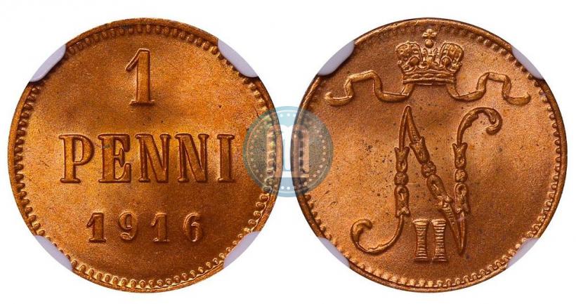 Фото 1 пенни 1916 года  