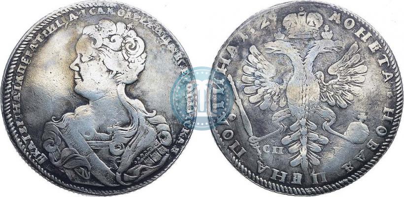 Picture Poltina 1726 year СПБ "Petersburg type, portrait turned to the left"