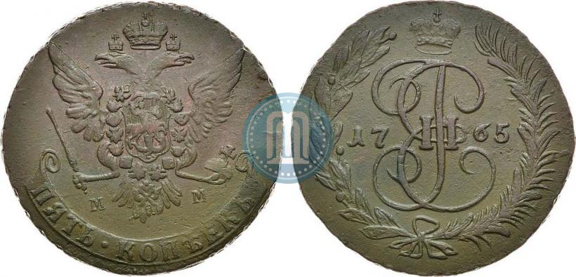 Picture 5 kopecks 1765 year ММ 