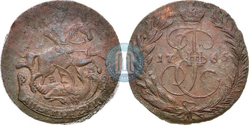 Фото 2 копейки 1765 года ЕМ 