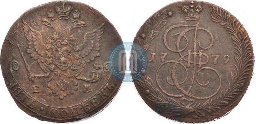 Picture 5 kopecks 1779 year ЕМ 