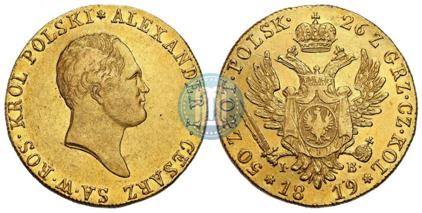 Picture 50 złotych 1819 year IB 