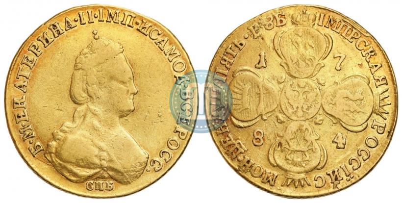 Picture 5 roubles 1784 year СПБ 