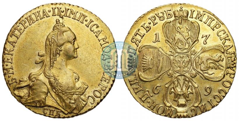 Фото 5 рублей 1769 года СПБ 