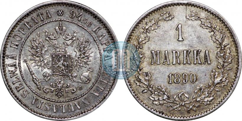 Picture 1 markka 1890 year L 