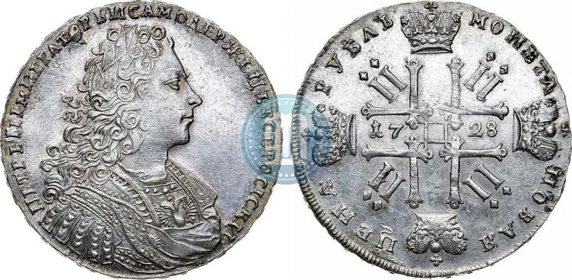 Фото 1 рубль 1728 года  "Тип 1728"