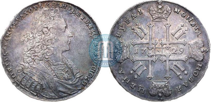 Фото 1 рубль 1729 года  "Тип 1728"