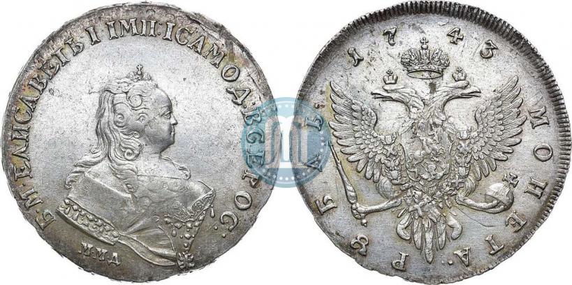 Picture 1 rouble 1743 year ММД 