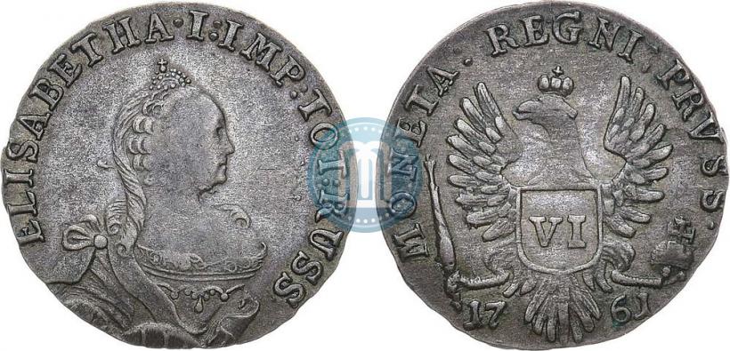 Picture 6 groszy 1761 year  