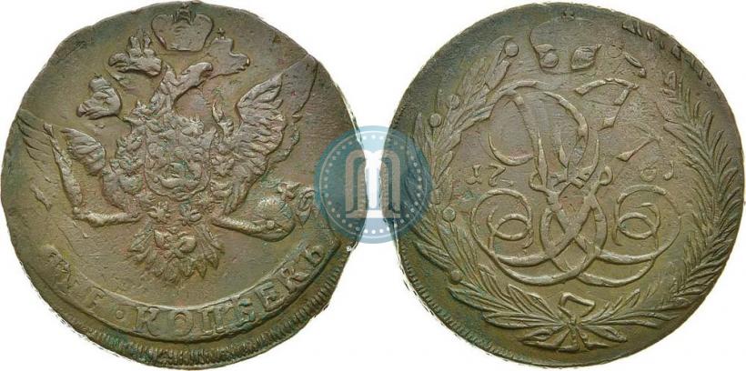 Picture 5 kopecks 1761 year  