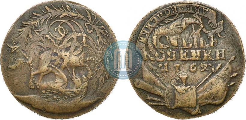 Picture 4 kopecks 1762 year  