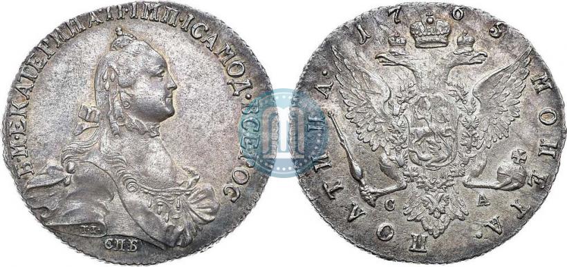 Фото Полтина 1765 года СПБ-СА 