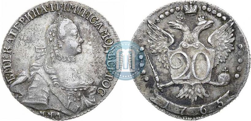 Picture 20 kopecks 1765 year ММД 