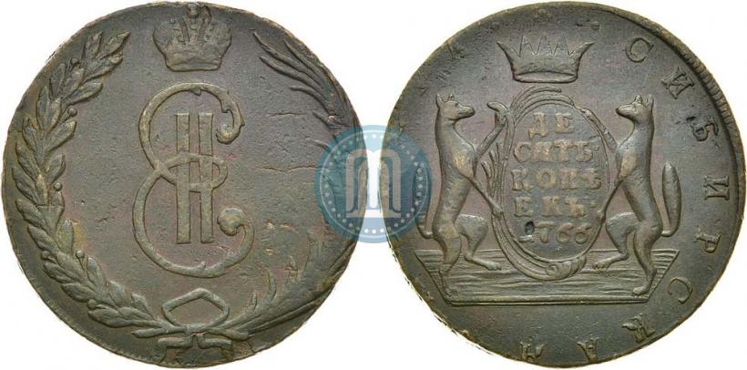 Picture 10 kopecks 1766 year  