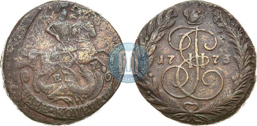 Фото 2 копейки 1773 года ЕМ 