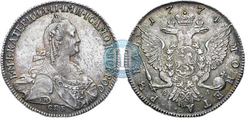 Picture 1 rouble 1774 year СПБ-ФЛ 