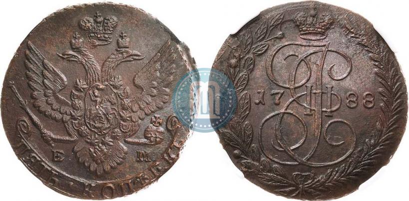 Picture 5 kopecks 1788 year ЕМ 