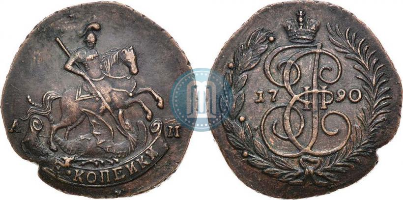 Picture 2 kopecks 1790 year АМ 