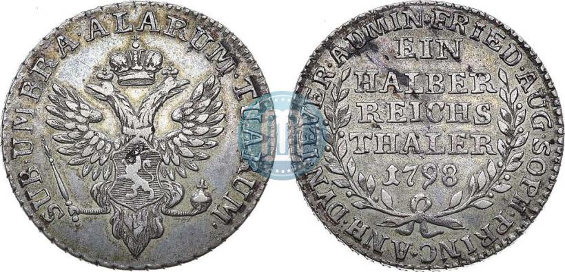 Фото Ein halber reichsthaler 1798 года  "Княжество Йевер"