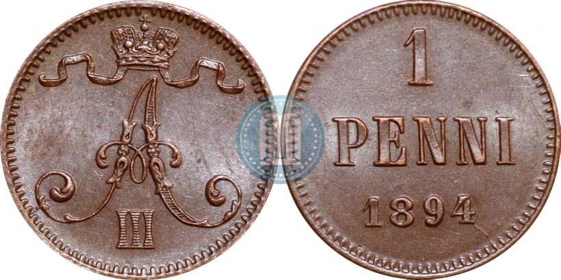 Фото 1 пенни 1894 года  