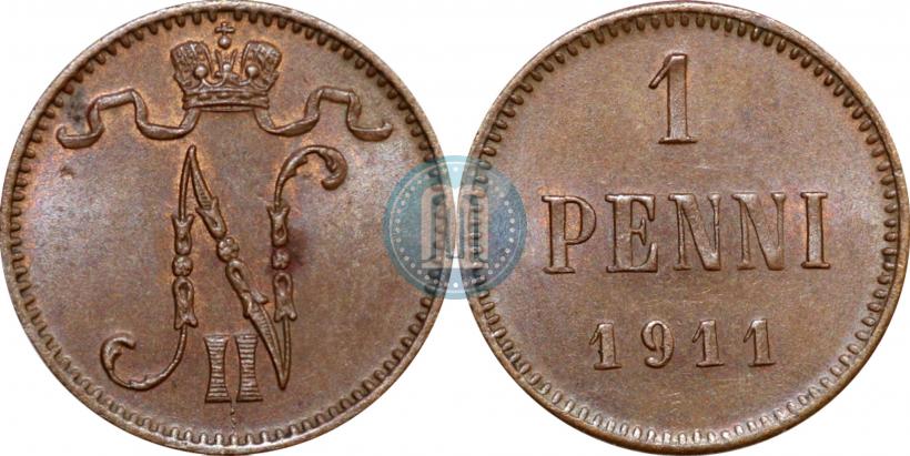 Picture 1 penni 1911 year  
