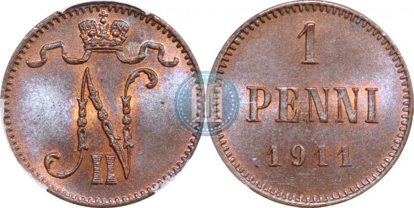 Picture 1 penni 1911 year  