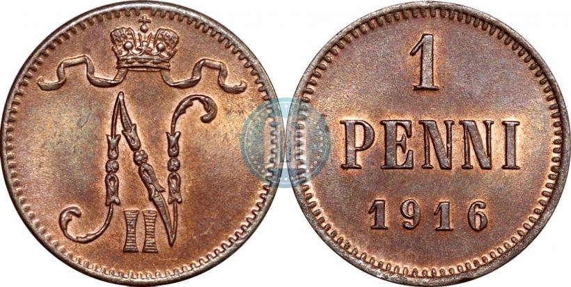 Фото 1 пенни 1916 года  