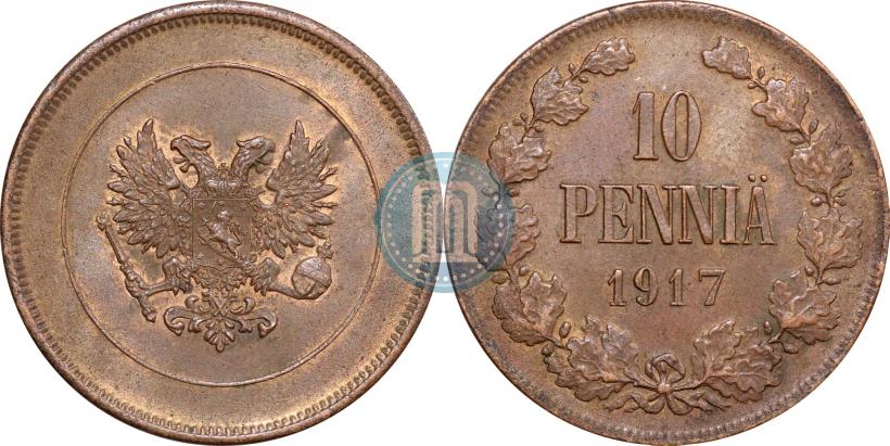 Фото 10 пенни 1917 года  