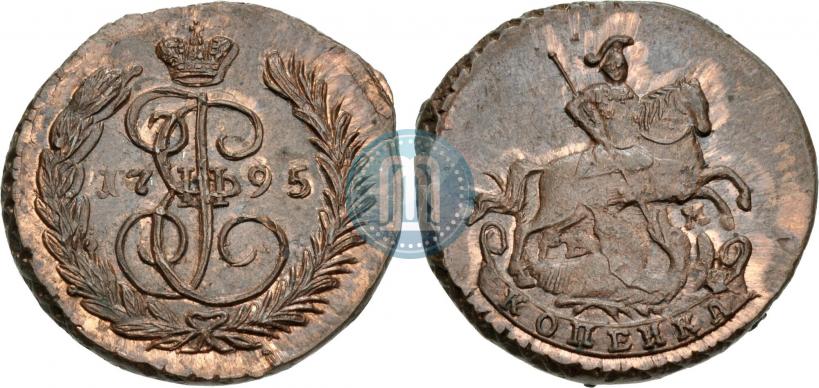 Picture 1 kopeck 1795 year ЕМ 