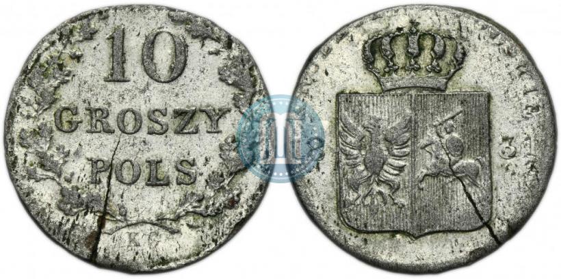 Picture 10 groszy 1831 year KG "Polish uprising"