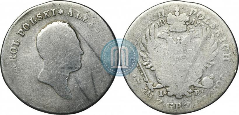 Фото 5 злотых 1817 года IB 