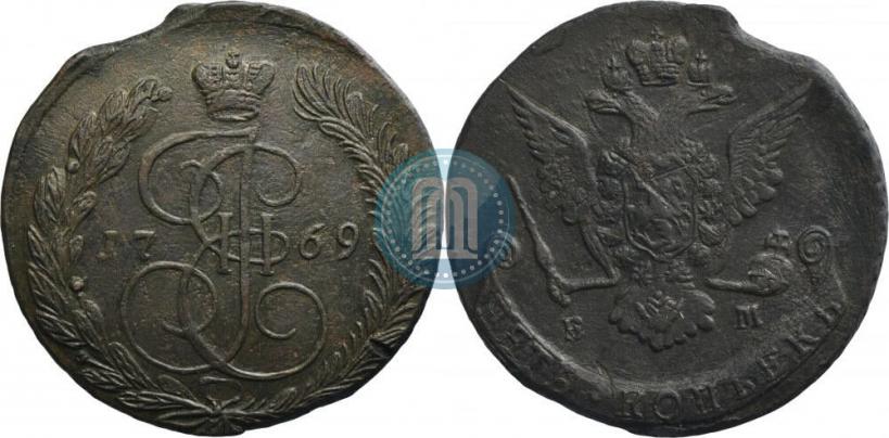 Фото 5 копеек 1769 года ЕМ 