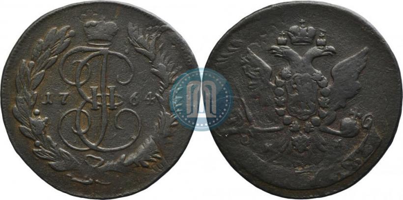 Фото 5 копеек 1764 года ММ 