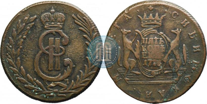 Picture 5 kopecks 1776 year КМ 