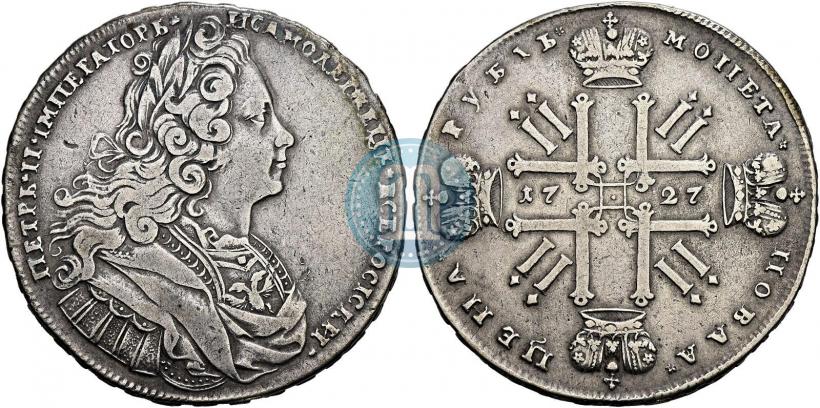 Фото 1 рубль 1728 года  "Тип 1727"