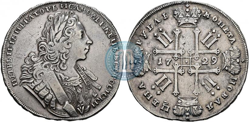 Фото 1 рубль 1729 года  "Тип 1729"